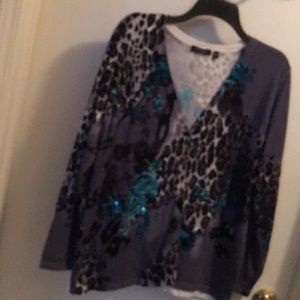 Exotic button down cardigan